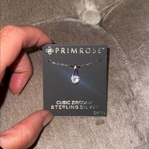 Sterling Silver Necklace with Cubic Zirconia